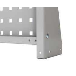 Werkbank grijs 150 cm met hardhouten blad + gereedschapsbord - grijs