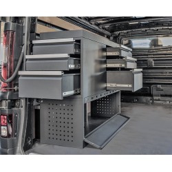 Bedrijfswageninrichting – universele inbouw kast voor bestelwagen – bestelbus 129 x 43 x 100 cm