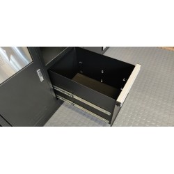 Werkplaatskast zwart met afvalbak 72 x 57 x 90 cm