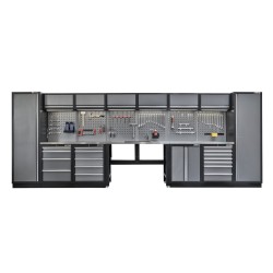 Stalen werkbank met roestvrij staal blad – 136 x 46 x 95 cm. incl. stelpootjes Stalen werkbank met roestvrij staal blad – 136 x 46 x 95 cm. incl. stelpootjes