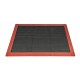 Antislip vloer mat – PVC werkplaatsmat – antivermoeidheidsmat, kleur zwart met rood, afm. 136 x 96 x 1,2 cm.