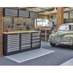 Antislip vloer mat – PVC werkplaatsmat – antivermoeidheidsmat, kleur grijs, afm. 136 x 96 x 1,2 cm.