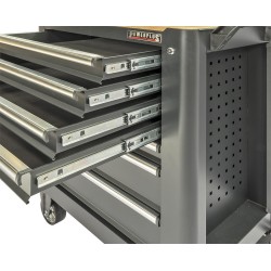 Zeven laden professionele gereedschapswagen – gereedschapskar met 7 lades. Zeven laden professionele gereedschapswagen – gereedschapskar met 7 lades.