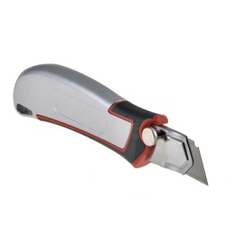 Uitschuifbaar aluminium afbreekmes / tapijtmes type stanleymes met vergrendeling 25 mm. Uitschuifbaar aluminium afbreekmes / tapijtmes type stanleymes met vergrendeling 25 mm.