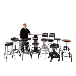 Barkruk – gitaarkruk 76 cm. hoog met voetsteun en Powerplustools logo Barkruk – gitaarkruk 76 cm. hoog met voetsteun en Powerplustools logo