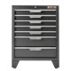 Gereedschapskasten set wandlengte 204 cm. tweedeurs kast, ladenblok, afvalbak, matzwart