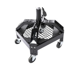 Werkplaatskruk op 4 wielen – verrijdbare garage kruk - in hoogte verstelbaar.