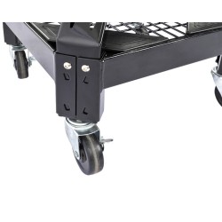 Werkplaatskruk op 4 wielen – verrijdbare garage kruk - in hoogte verstelbaar.