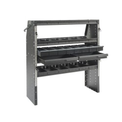 Inbouwkast voor bedrijfswagen en bestelwagen, bedrijfswageninrichting 113 x 33 x 117 cm.