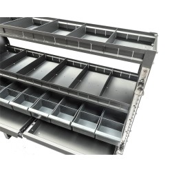 Inbouwkast voor bedrijfswagen en bestelwagen, bedrijfswageninrichting 113 x 33 x 117 cm.