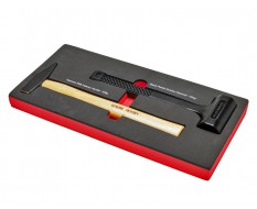 Tweedelige set hamers, bankhamer plus terugslagvrije hamer in soft foam module.