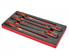 Vijf-delige vijlenset in soft foam module – set ijzervijlen.