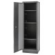 Werkbankset - met RVS plaat omkleed werkblad, gereedschapsbord matzwart, werkplaatsinrichting, 9 laden - 264 x 46 x 94,6 cm