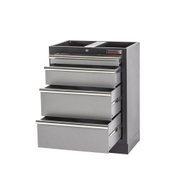 Werkbankset met hardhouten werkblad, gereedschapsbord matzwart, werkplaatsinrichting, 9 laden - 264 x 46 x 94,6 cm Werkbankset met hardhouten werkblad, gereedschapsbord matzwart, werkplaatsinrichting, 9 laden - 264 x 46 x 94,6 cm