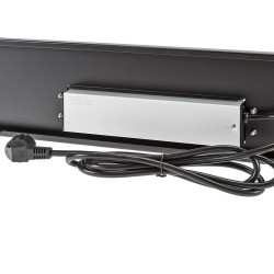 Werkbank set met hardhouten blad, gereedschapskast, gereedschapsbord matzwart - 5 laden - 136 x 46 x 94,5 / 199,5 cm