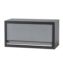 Werkbank set met hardhouten blad, gereedschapskast, gereedschapsbord matzwart, 4 hangkasten - 10 laden - 332 x 200 cm