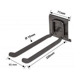 Dubbele wandhaak voor tuingereedschap kopen. Webshop Powerplustools.nl