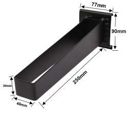 Bezemhaak 25 x 4 cm. bezem ophangen – ophangsysteem Bezemhaak 25 x 4 cm. bezem ophangen – ophangsysteem