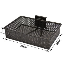 Metalen opbergmand 29 x 20 x 7 cm – wandhouder – opbergsysteem voor diversen Metalen opbergmand 29 x 20 x 7 cm – wandhouder – opbergsysteem voor diversen