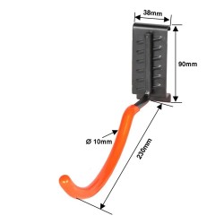 Universele haak 230 mm. voor het ophangen van een tuinslang – stroomkabel – touw.