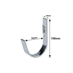 Metalen wandhaak – muurhaak - ophangbeugel halfrond 105 x 20 x 5 mm.