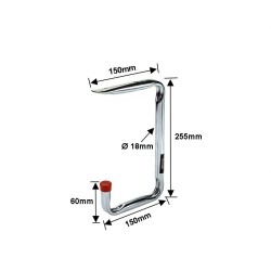 Stalen Plafondhaak – Plafondbeugel - ophangbeugel 255 x 150 x 150 x Ø 18 mm