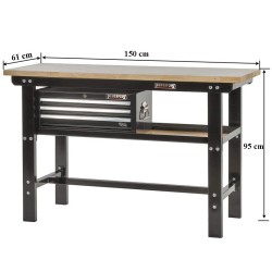 Werkbank 150 cm. online kopen. Webshop Powerplustools.be