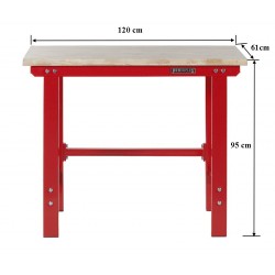 WERKBANK PP-T 0445 - 120 CM HARDHOUTEN BLAD WERKBANK PP-T 0445 - 120 CM HARDHOUTEN BLAD