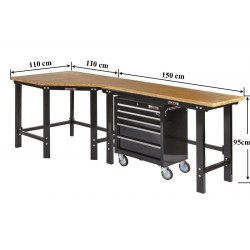 Werkbank met gereedschapswagen online kopen. Webshop Powerplustools.be