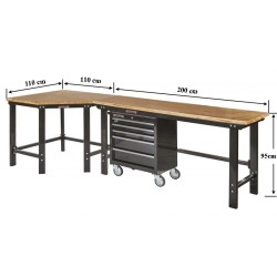 Werkbank met gereedschapswagen online kopen. Webshop Powerplustools.be