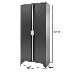 Werkplaatskast – Gereedschapskast – kast voor werkplaats 91,5 x 46 x 200 cm. – zwart
