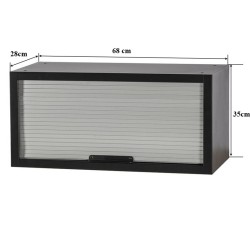 Wandkast / hangkast met rolluik 68 x 28 x 35 cm