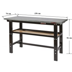 Werkbank zwart 150 cm online kopen. Webshop Powerplustools.be Werkbank zwart 150 cm online kopen. Webshop Powerplustools.be