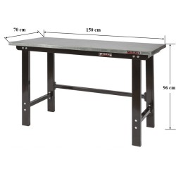Werkbank zwart 150 cm online kopen. Webshop Powerplustools.be