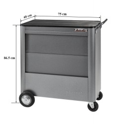 Gereedschapswagen grijs - 4 laden tweezijdig te openen - Werkplaatswagen assistent.