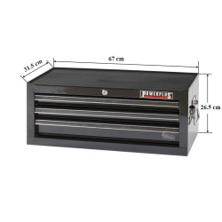 GEREEDSCHAPWAGEN SET 0676 ZWART 16 LADEN QUICK LOCK