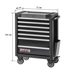 Gereedschapswagen zwart 7 laden 72 x 48 x 101 cm Gereedschapswagen zwart 7 laden 72 x 48 x 101 cm