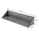Stalen legbord 38 x 10 x 8 cm. voor gereedschap gatenwand of wandbord