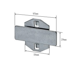 Strip om magazijnbakken op te hangen aan gereedschapsbord Strip om magazijnbakken op te hangen aan gereedschapsbord