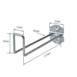 Gereedschapshaak – ophanghaak van staal 210 mm. Gereedschapshaak – ophanghaak van staal 210 mm.