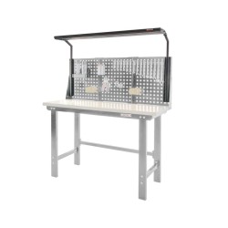 Lichtbak voor werkbank 150 cm met gereedschapsbord – Powerplustools