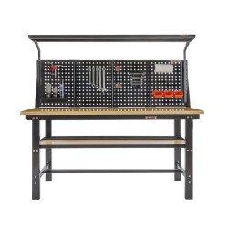 Lichtbak voor werkbank 200 cm met gereedschapsbord – Powerplustools
