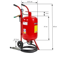 Mobiele zandstraalketel kopen ? Webshop Powerplustools.nl