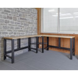 Werkbank hoekopstelling met hardhouten werkblad OPRUIMING