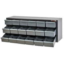 Kast 83 x 30 x 30 cm. met kunststof bakjes voor inbouw in bedrijfswagen – onderdelenkast. Kast 83 x 30 x 30 cm. met kunststof bakjes voor inbouw in bedrijfswagen – onderdelenkast.