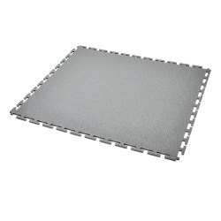 PVC kliktegel grijs 500 x 500 x 6 mm. Vloertegel voor industrieel gebruik - hamerslag anti slip profiel
