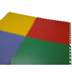 PVC kliktegel rood 500 x 500 x 6 mm. Vloertegel voor industrieel gebruik - hamerslag anti slip profiel
