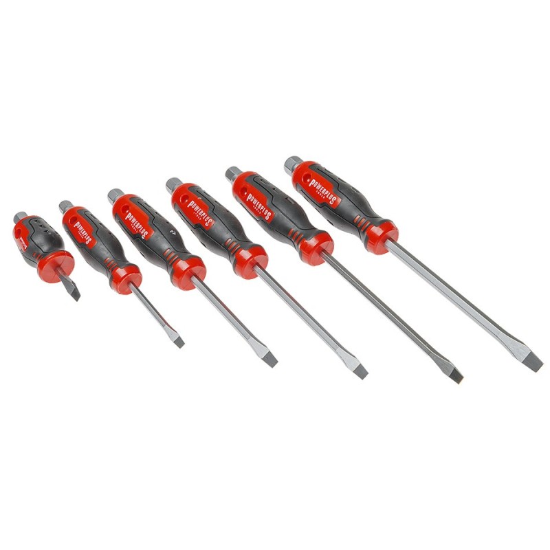 Set van 6 sleufschroevendraaiers - SL schroevendraaier van S2 gereedschapsstaal Set van 6 sleufschroevendraaiers - SL schroevendraaier van S2 gereedschapsstaal
