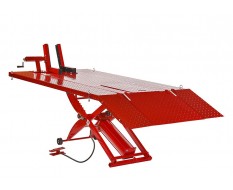 Extra brede heftafel motorfiets pneumatisch rood