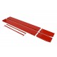 Extra brede en extra lange motorheftafel pneumatisch rood